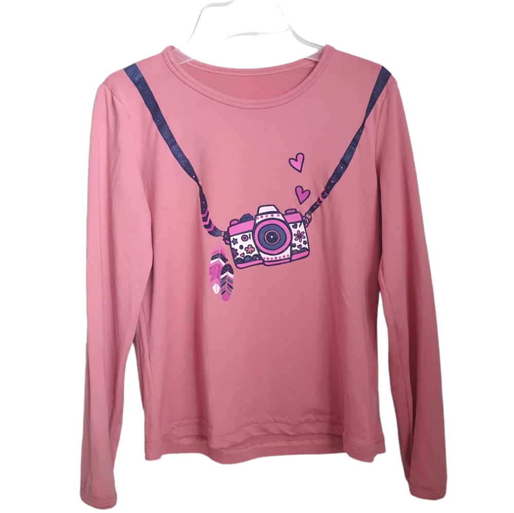 Weekend Girl's Photo Camera Longsleeve Shirt. M 8-10